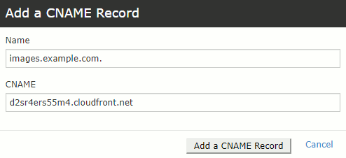 Add CNAME to Amazon Cloudfront