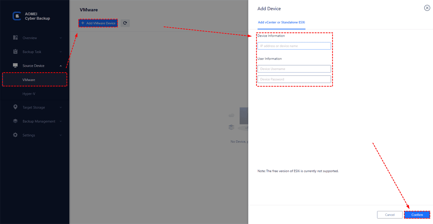 Add VMware ESXi host