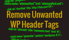 Unwanted wp tags