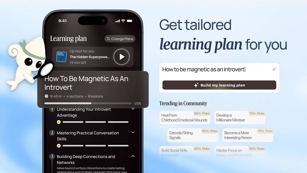 BeFreed tailored learning plan